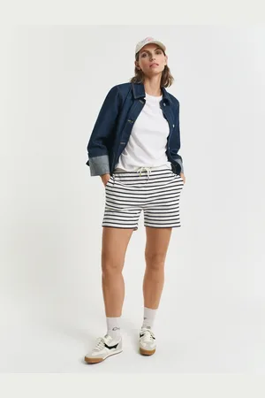 GANT Dame Bretonstribede jerseyshorts (XS)