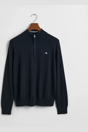 GANT Teens Teens Shield sweater i bomuld med halv lynlås (134/140)