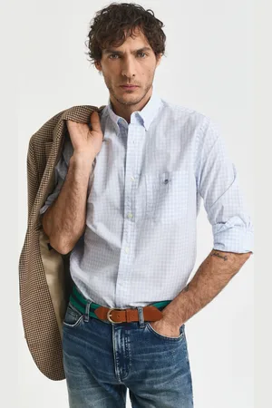 GANT Herre Regular fit klassisk gingham poplin-skjorte (S)