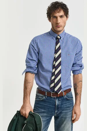 GANT Herre Regular fit klassisk gingham poplin-skjorte (S)