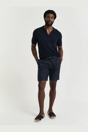 GANT Herre Regular fit nålestribede hørshorts (S)