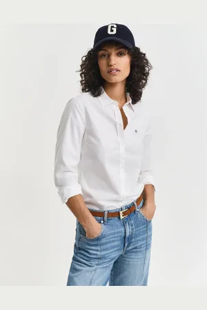 GANT Dame Slim fit Oxford skjorte med stræk (34)