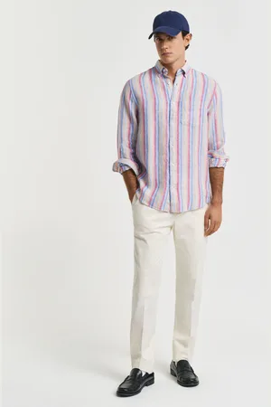 GANT Herre Slim fit tilspidsede seersucker jakkesæt-bukser (46)