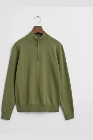 GANT Teens Teens Shield sweater i bomuld med halv lynlås (134/140)