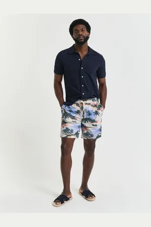GANT Herre Regular fit shorts med tryk og løbesnor (S)