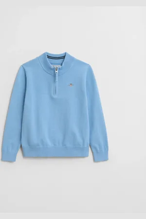 GANT Børn Kids Shield sweater i bomuld med halv lynlås (92)