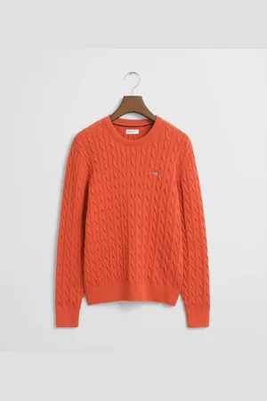 GANT Teens Teens Shield crewneck sweater af bomuld med kabelstrik (134/140)