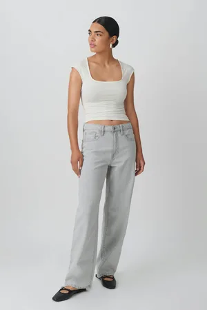 Gina Tricot Baggy jeans - Baggy & loose jeans - Grå - 32 - Dame