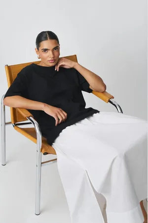 Gina Tricot Basic oversized tee - t-shirts - Sort - XS - Dame