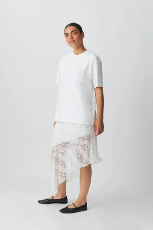 Gina Tricot Basic oversized tee - t-shirts - Hvid - XS - Dame