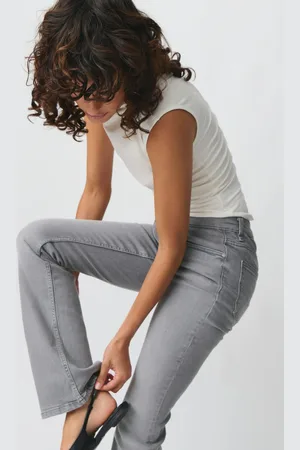 Gina Tricot Low waist bootcut jeans - Flare & bootcut jeans - Grå - 44 - Dame