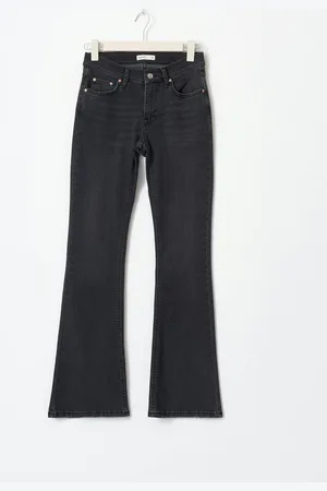 Gina Tricot Low tall bootcut jeans - Low waist jeans - Sort - 32 - Dame