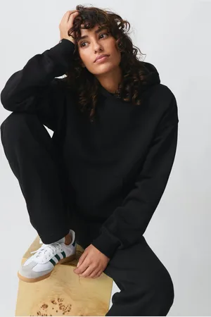 Gina Tricot Basic original hoodie - hoodies - Sort - XXS - Dame