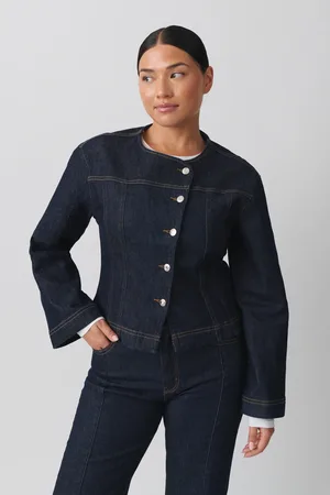 Gina Tricot Tailored denim jacket - Denim jakker - Blåt - M - Dame