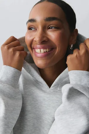 Gina Tricot Basic original hoodie - hoodies - Grå - XXS - Dame