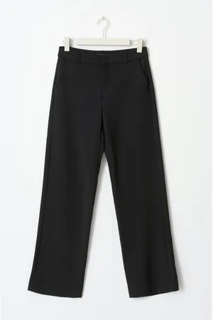 Gina Tricot Straight tall trousers - Habitbukser - Sort - 34 - Dame