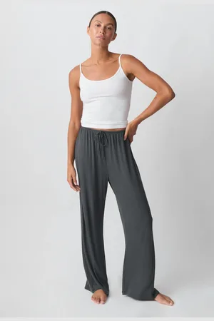 Gina Tricot Drawstring wide trousers - Bukser - Grå - XS - Dame