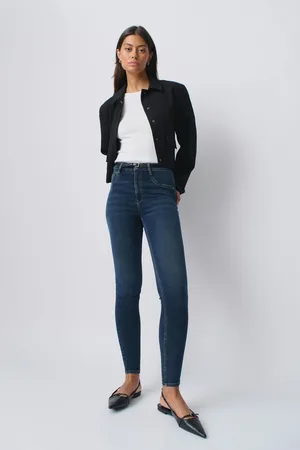 Gina Tricot Molly high waist jeans - Highwaist jeans - Blåt - M - Dame