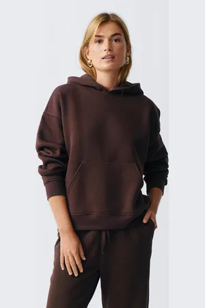 Gina Tricot Basic original hoodie - hoodies - Brunt - XXS - Dame