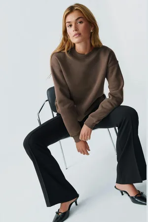 Gina Tricot Basic sweater - Collegetrøjer - beige - XS - Dame