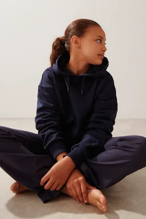 Gina Tricot Y oversized hoodie - overdele - Blåt - 134/140 - Pige