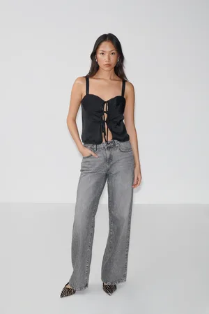 Gina Tricot Satin singlet - Toppe uden ærmer - Sort - 34 - Dame