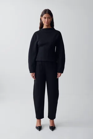Gina Tricot Barrel trousers - Bukser - Sort - XS - Dame