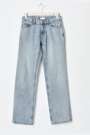 Gina Tricot Low straight tall jeans - Straight jeans - Blåt - 32 - Dame