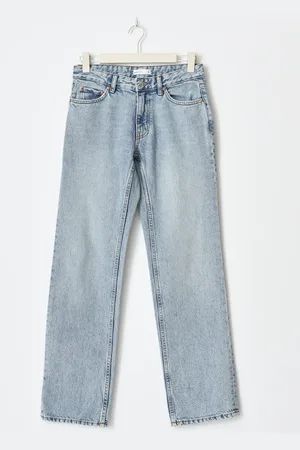 Gina Tricot Low straight petite jeans - Straight jeans - Blåt - 32 - Dame