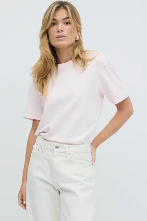 Gina Tricot Basic tee - t-shirts - Pink - XXS - Dame
