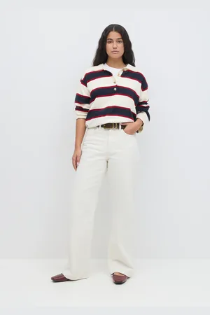 Gina Tricot Perfect wide jeans - wide jeans - Hvid - 32 - Dame