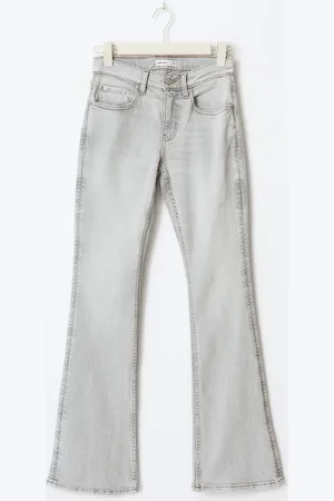 Gina Tricot Low tall bootcut jeans - Low waist jeans - Grå - 32 - Dame