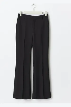 Gina Tricot Tall relaxed trousers - vide habitbukser - Sort - 34 - Dame