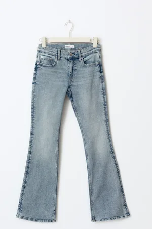 Gina Tricot Low tall bootcut jeans - Low waist jeans - Blåt - 32 - Dame