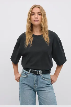 Gina Tricot Basic boxy tee - t-shirts - Sort - XXS - Dame