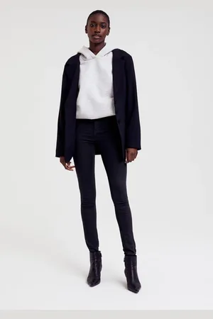 Gina Tricot Molly tall high w jeans - Tall Jeans - Sort - XS - Dame