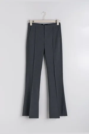 Gina Tricot Tall bootcut trousers - tall bukser - Grå - XS - Dame