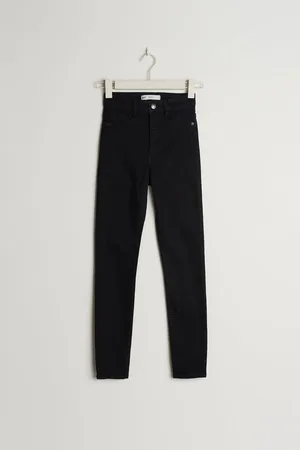 Gina Tricot Molly petite high w jeans - Highwaist jeans - Sort - XXS - Dame