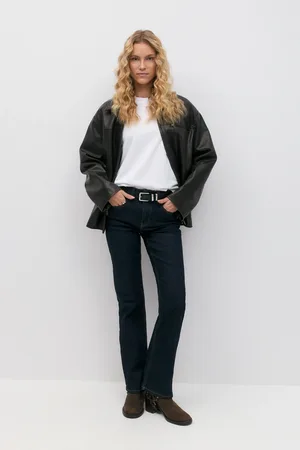 Gina Tricot Classic boot jeans - mid waist jeans - Blåt - 32 - Dame