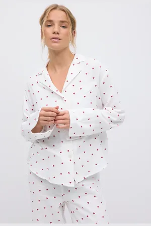 Gina Tricot Gauze pyjamas shirt - pyjamasser - Hvid - XS - Dame