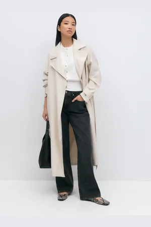 Gina Tricot Long trench coat - trenchcoats - beige - XL - Dame