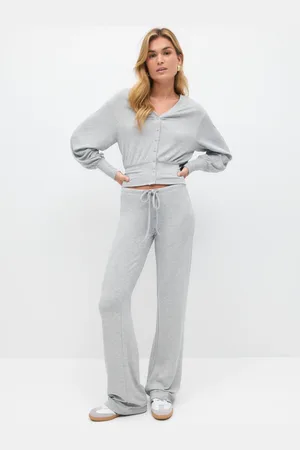Gina Tricot Low waist trousers - Bukser - Grå - M - Dame
