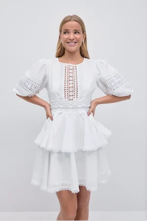 Gina Tricot Mini dress - korte kjoler - Hvid - 34 - Dame