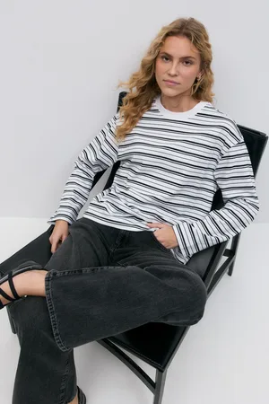 Gina Tricot Basic long sleeve tee - Langærmede toppe - Hvid - XXS - Dame