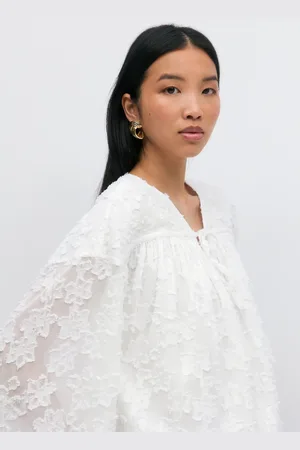 Gina Tricot Structured blouse - Bluser - Hvid - XS - Dame