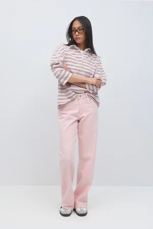 Gina Tricot Perfect wide jeans - wide jeans - Pink - 32 - Dame