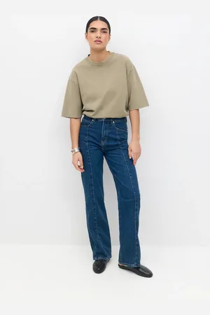 Gina Tricot Basic boxy tee - t-shirts - beige - XXS - Dame