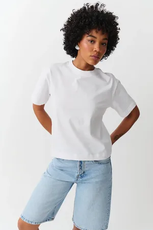 Gina Tricot Basic tee - t-shirts - Hvid - XXS - Dame