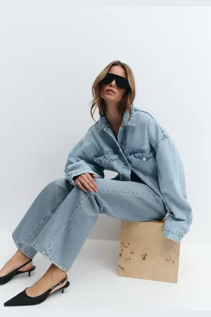 Gina Tricot Loose denim jacket - Denim jakker - Blåt - XS - Dame