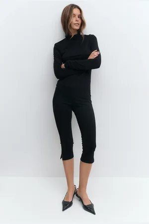 Gina Tricot Capri leggings - Leggings - Sort - S - Dame